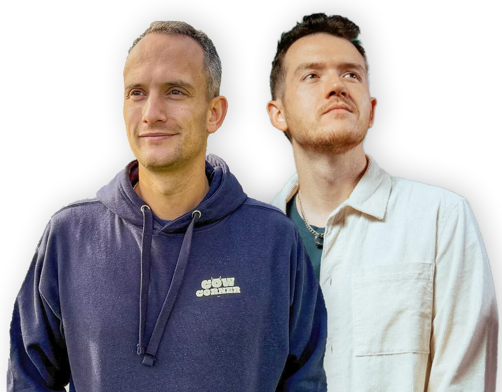 Dan and Alex, the hosts of Lap Down